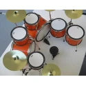 Miniatuur drumstel TAMA (o.a. Toto) orange Flux
