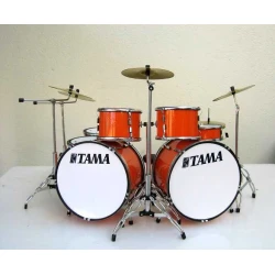 Miniatuur drumstel TAMA Starclassic double bass (o.a. Toto) orange Flux 7 delige set
