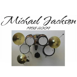 miniatuur drumstel Michael Jackson 'star' Tribute