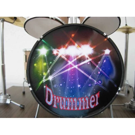 Eigen logo, tekst en-of foto voor op de basdrum van het drumstel!