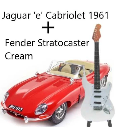SET Jaguar 'e' Cabriolet 1961 met gitaar (NIEUW in doos)