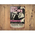 Metalen wand bord James Brown 'Paramount Theatre 1971"
