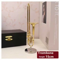 Metalen Trombone met standaard en koffertje