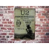 Wandbord U2 'Stadion Feyenoord 1987" - Vintage Retro - Mancave - Wand Decoratie - Reclame Bord - Metalen bord