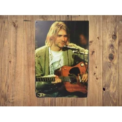 Wandbord NIRVANA - Kurt Cobain - Vintage Retro - Mancave - Wand Decoratie - Reclame Bord - Metalen bord