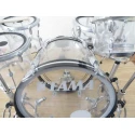 Drumstel TAMA cristal fiberglass LUXE uitvoering met veel details (4 standaards en goudkleurige bekkens)